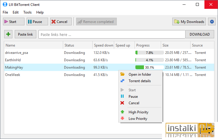LIII BitTorrent Client