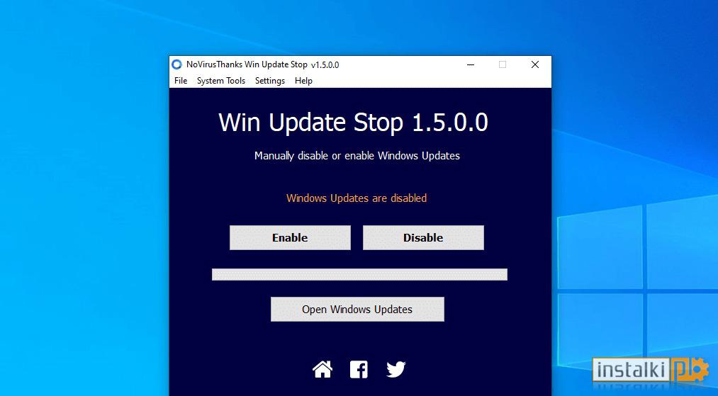 Okladka NoVirusThanks Win Update Stop