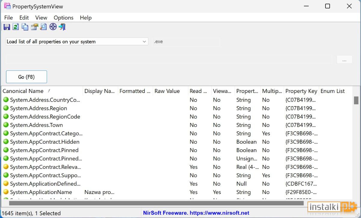 Okladka PropertySystemView