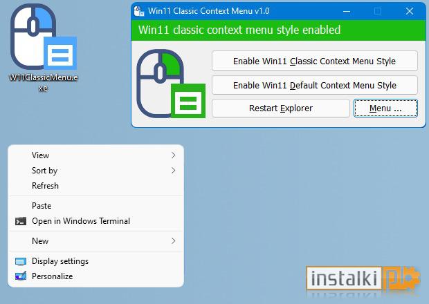 Okladka Windows 11 Classic Context Menu
