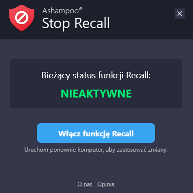 Okladka Ashampoo Stop Recall