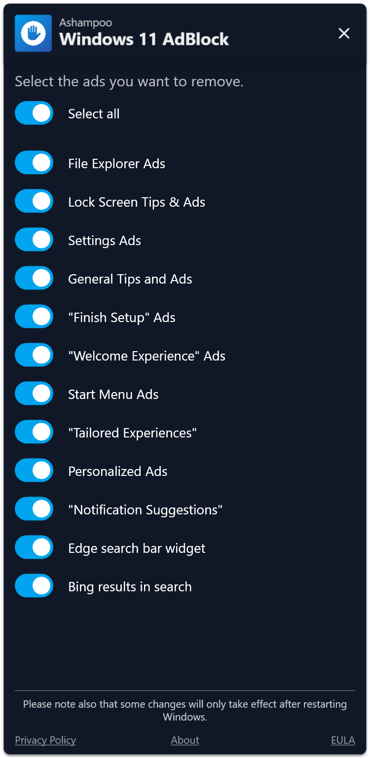 Okladka Ashampoo Windows 11 AdBlock