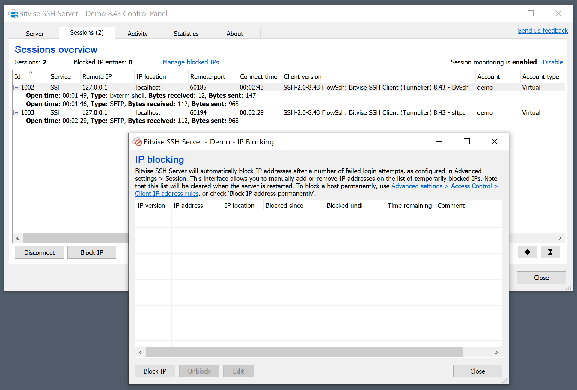 Okladka Bitvise SSH Server