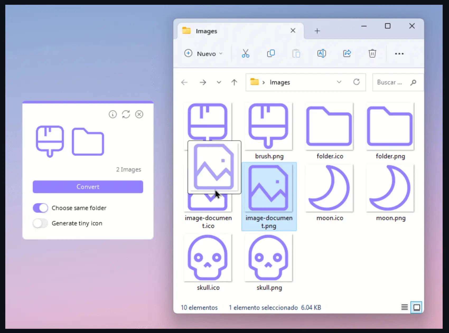 Drop Icons