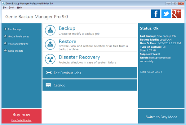 Okladka Genie Backup Manager Pro v9.0