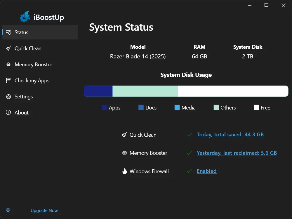 Okladka iBoostUp 25.12 - Mac OS X