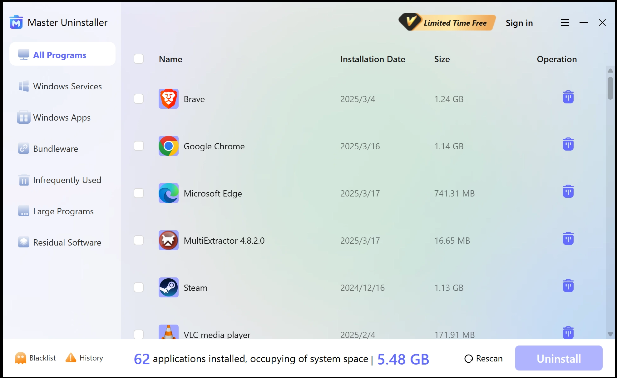 Master Uninstaller