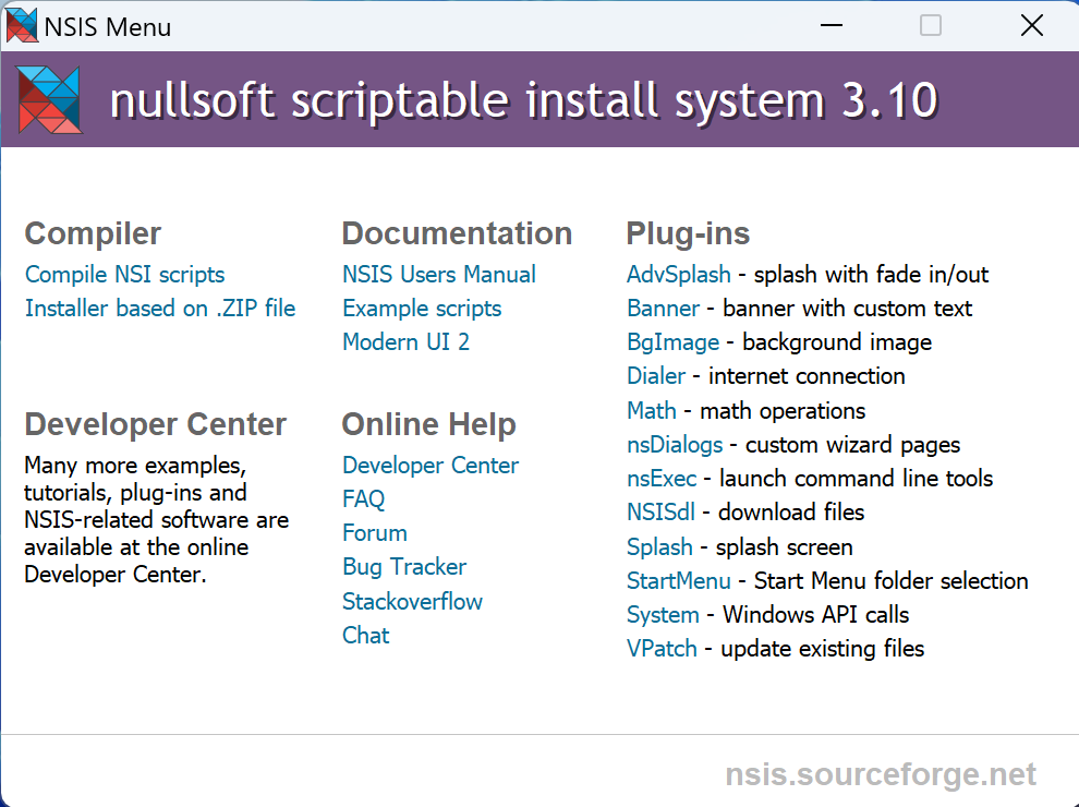 NSIS (Nullsoft Scriptable Install System)