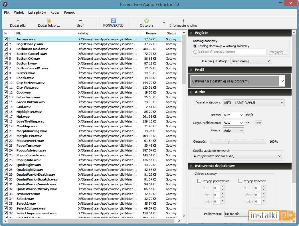 Okladka Pazera Free Audio Extractor