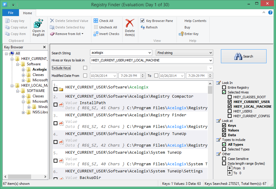 Registry Finder