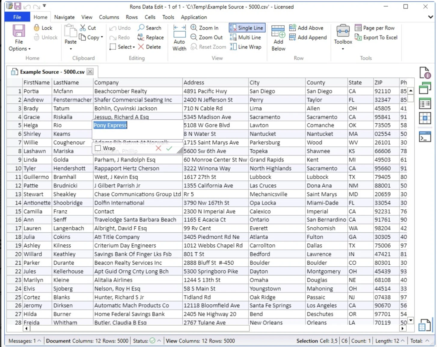 Rons Data Edit