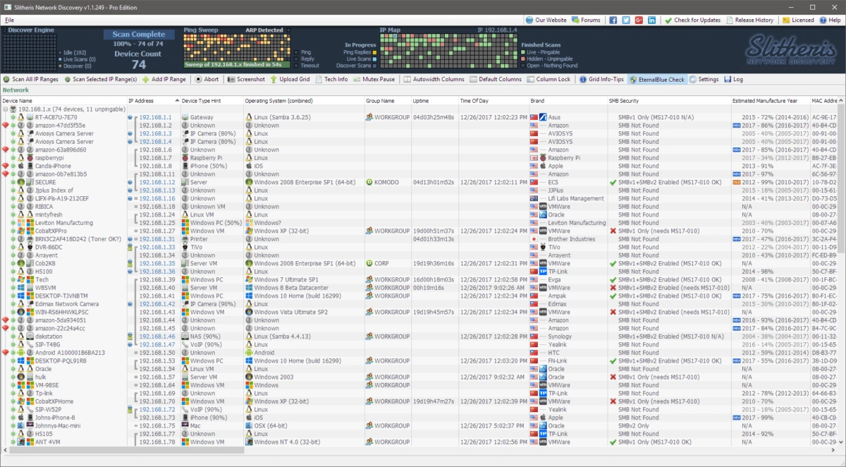 Okladka Slitheris Network Discovery