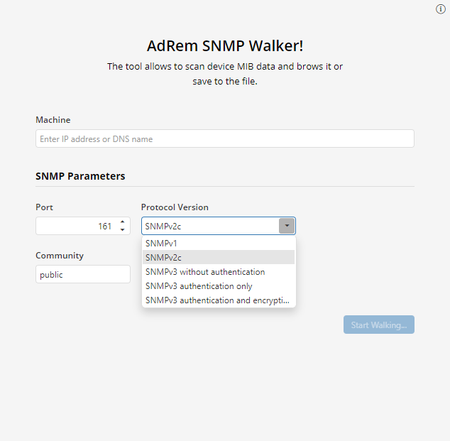 Okladka SNMP Walker