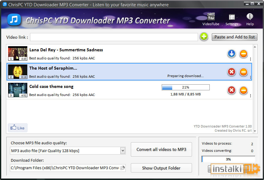 ChrisPC YTD Downloader MP3 Converter