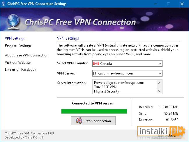 ChrisPC Free VPN Connection