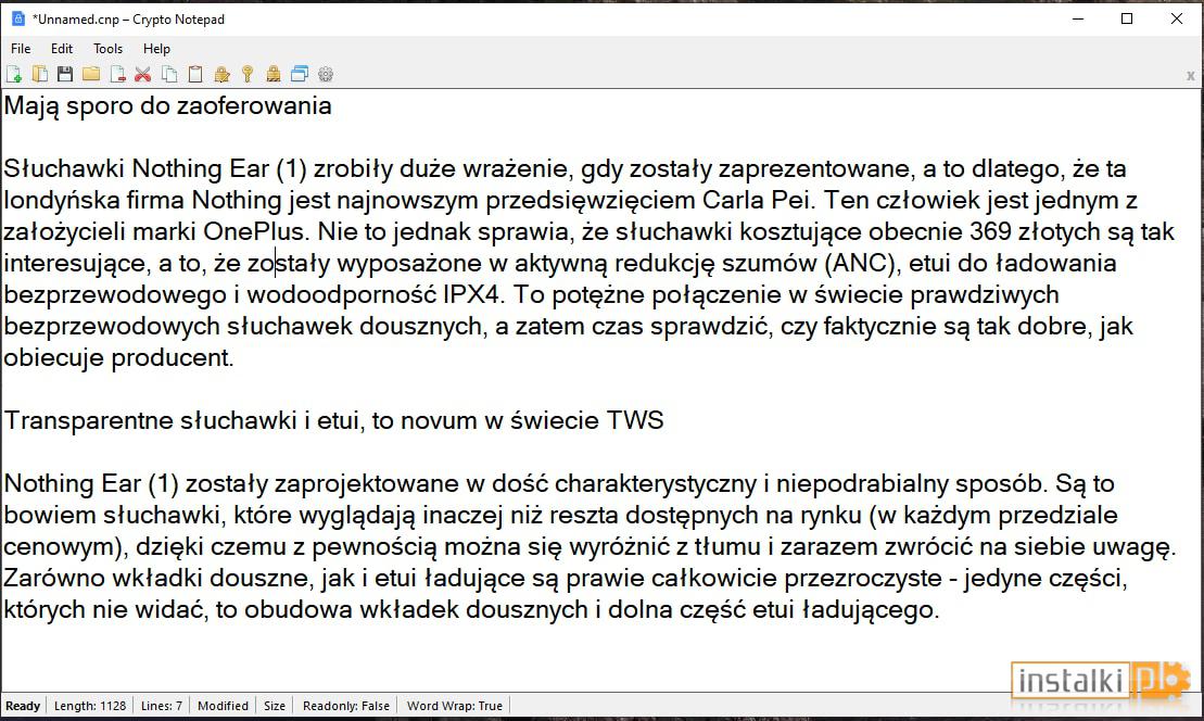 Okladka Crypto Notepad