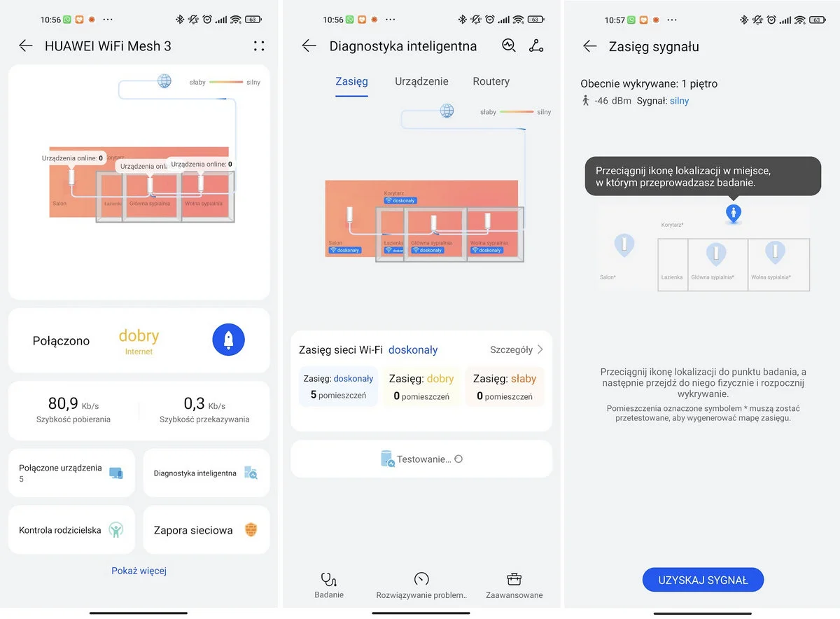 HUAWEI WiFi Mesh 3 - aplikacja AI Life