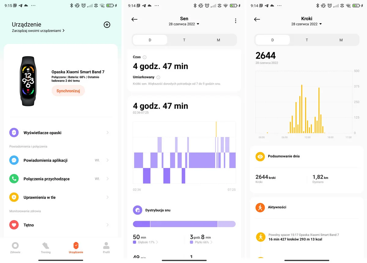 Mi Band 7 aplikacja