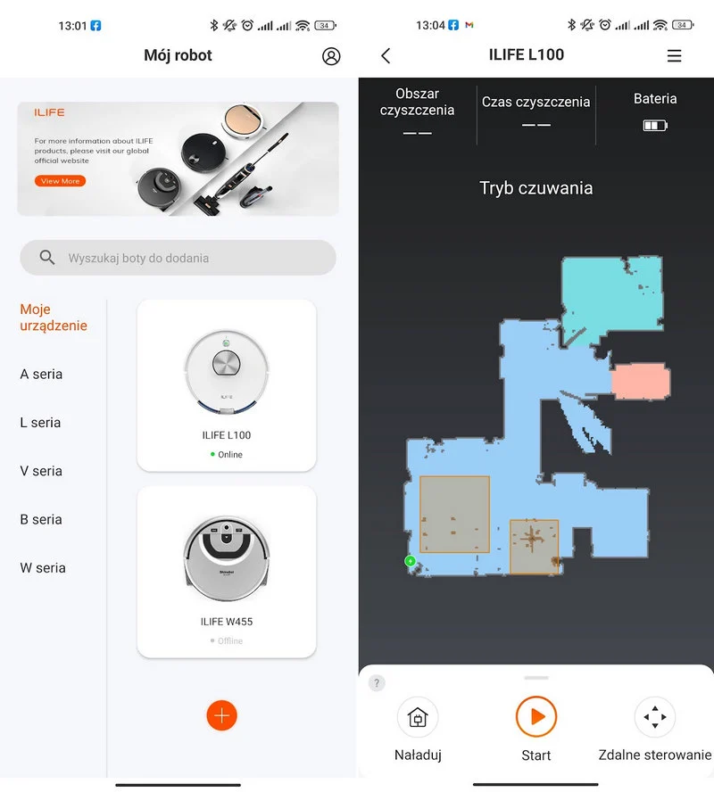 ILIFE L100 odkurzacz Robot