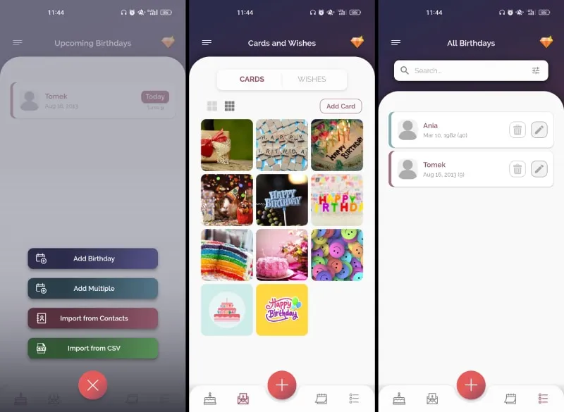 Birthday Reminder & Calendar