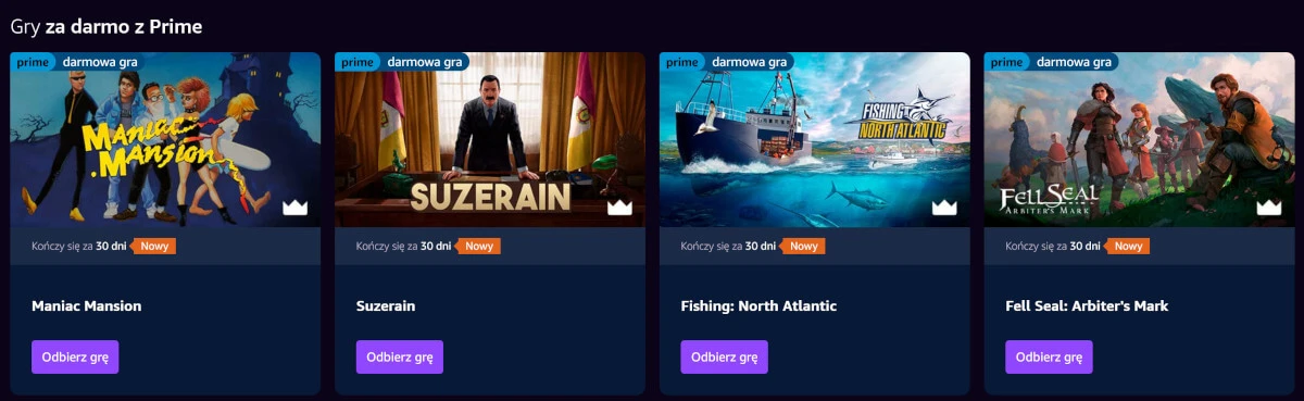 Amazon zaszalał. Kolejne 4 gry dla abonentów Prime Gaming za darmo w lipcu