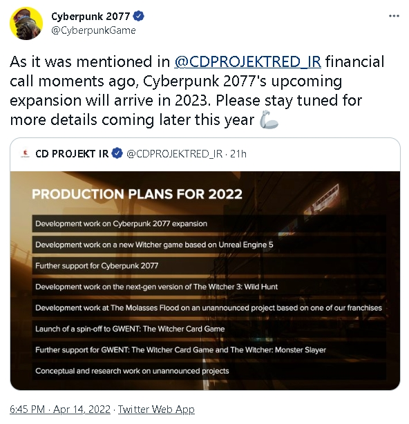 cd projekt plany 2022 3