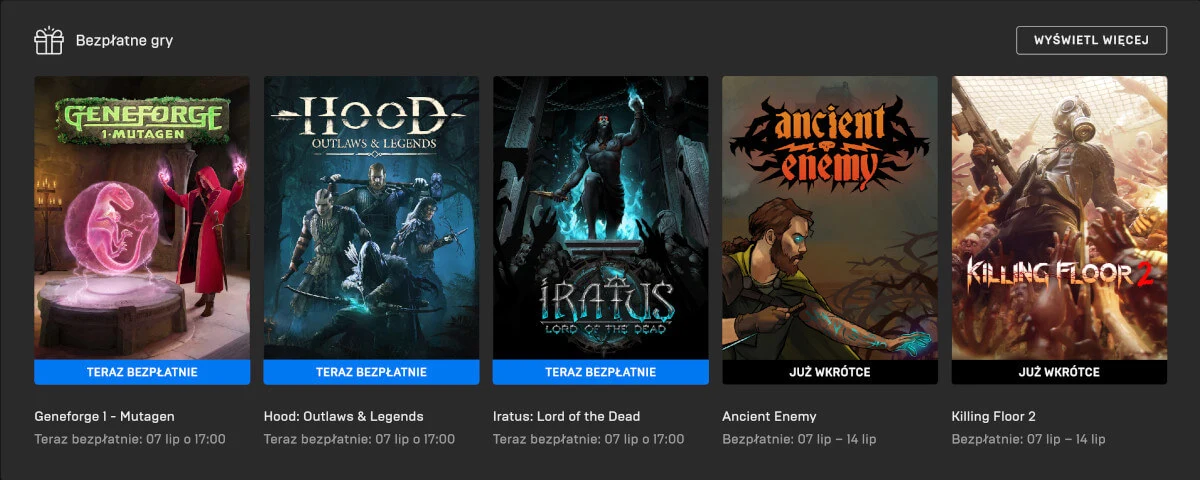 Epic Games zaskakuje. Aż trzy gry za darmo, firma dołożyła jeszcze jedną pozycję