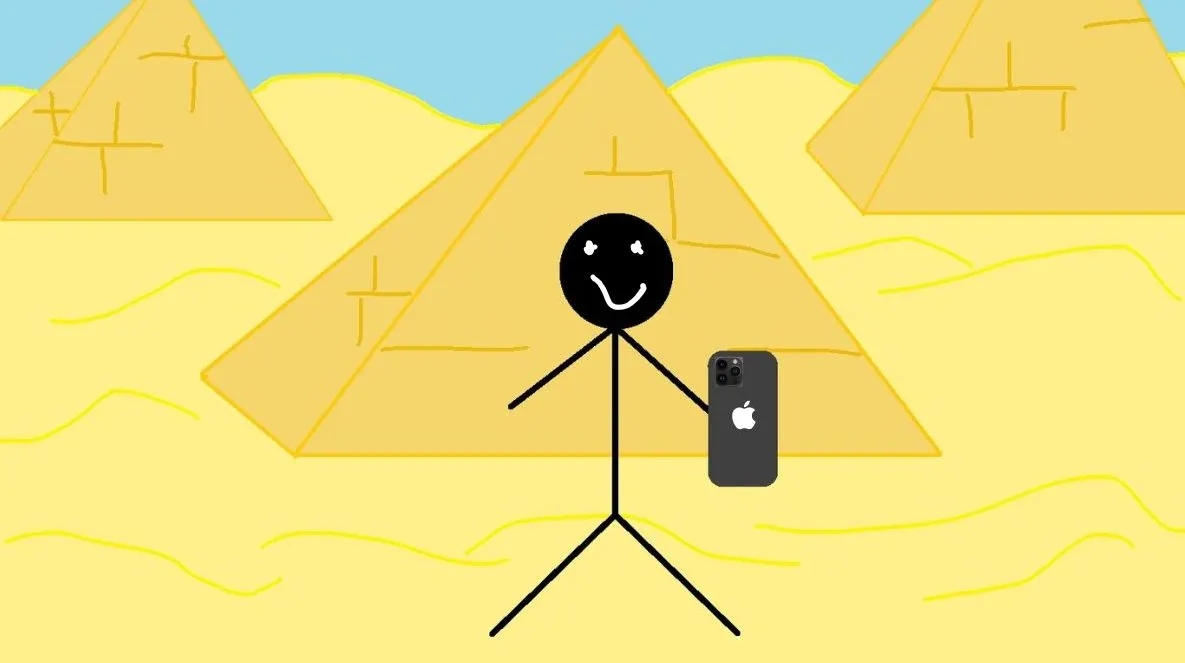 ja w egipcie z ajfonem opalony