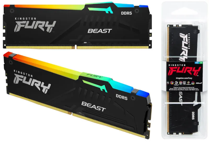 Kingston Fury Beast DDR5 RGB. Stylowy i szybki RAM z podświetleniem