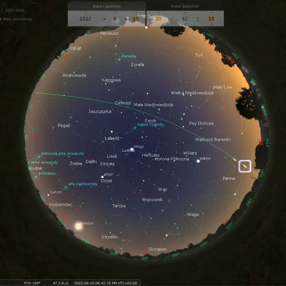 starlinki w polsce 10 sierpnia 2