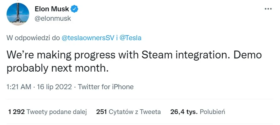 tesla steam integracja 2