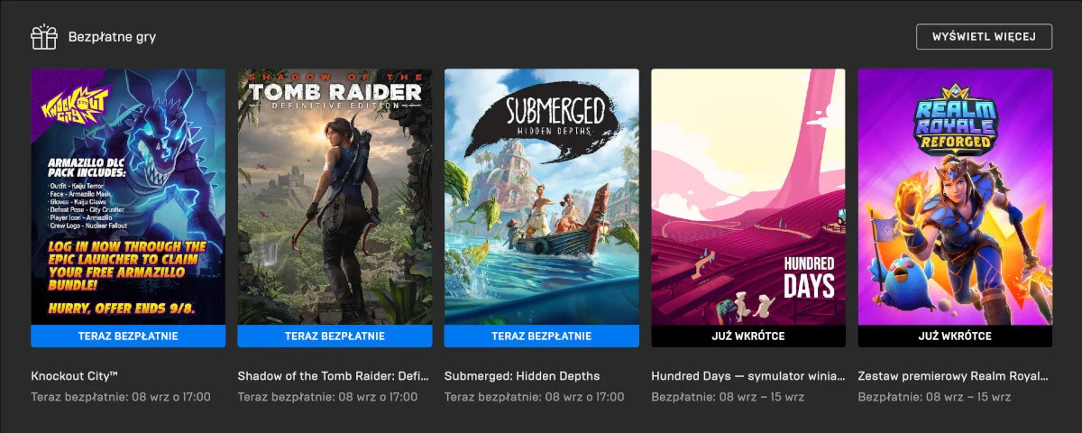 Shadow of the Tomb Raider, Submerged 2 i dodatki free-2-play za darmo na Epic Games