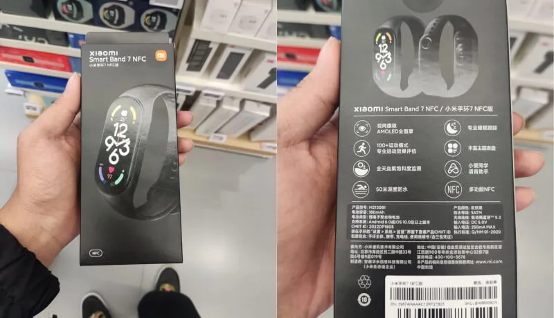 Xiaomi Band 7 NFC bez tajemnic. Pudełko potwierdza specyfikację