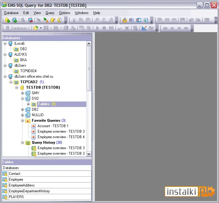Okladka EMS SQL Query for DB2
