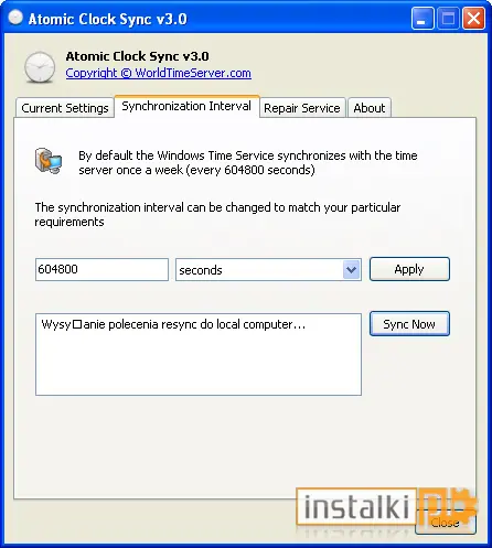 Okladka Atomic Clock Sync