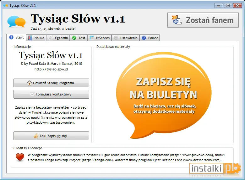 Okladka Tysiąc Słów