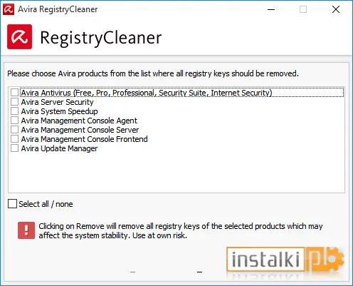 Avira Registry Cleaner