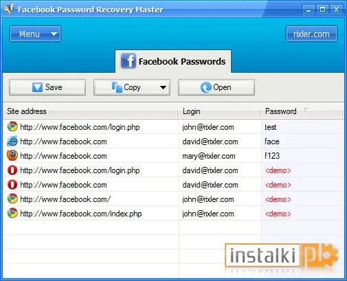 Okladka Facebook Password Recovery