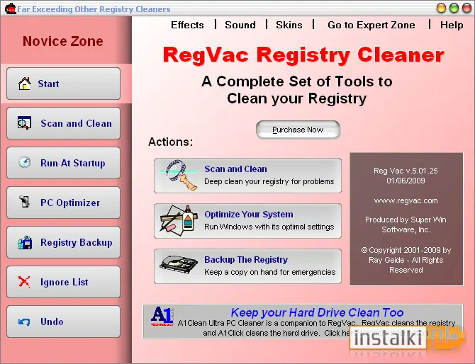 Okladka RegVac Registry Cleaner