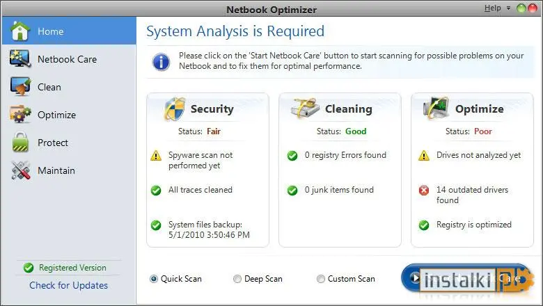 Okladka Netbook Optimizer