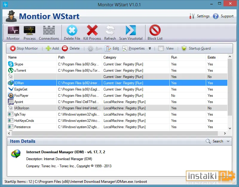 Monitor WStart