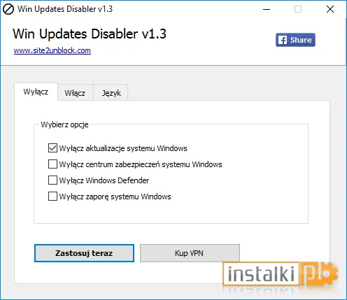 Okladka Win Updates Disabler