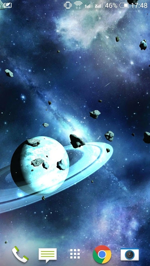 Asteroidy 3D animowana tapeta