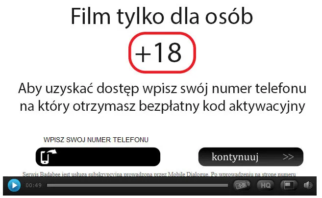 Fałszywe okno odtwarzacza