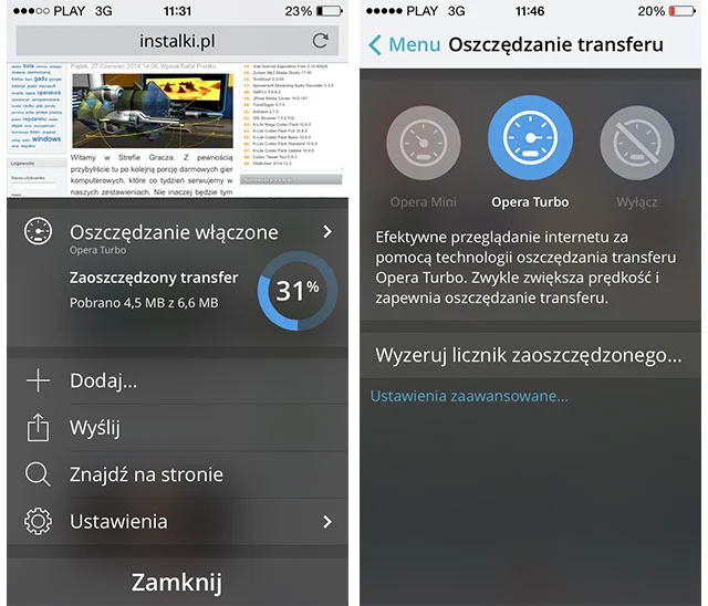 Opera Mini 8 dla iOS