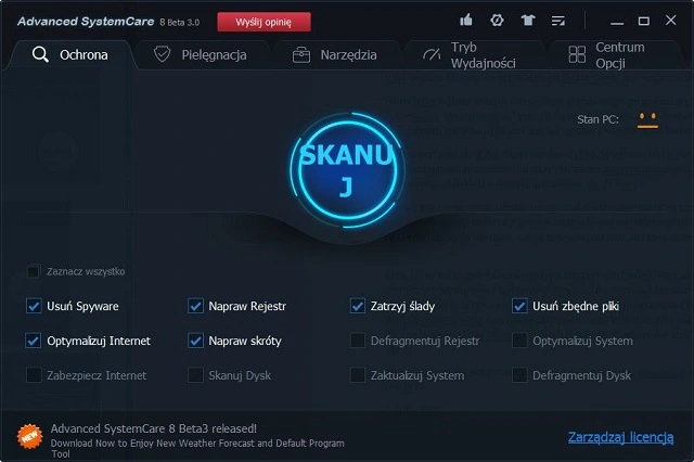advanced systemcare 8 beta 3