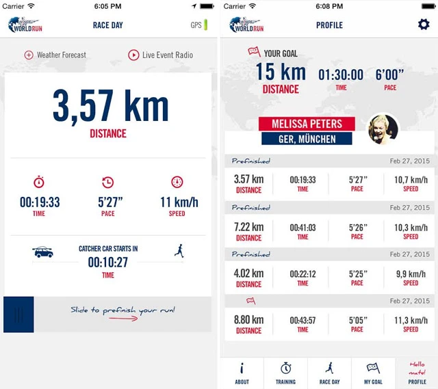 Aplikacja Wings for Life World Run