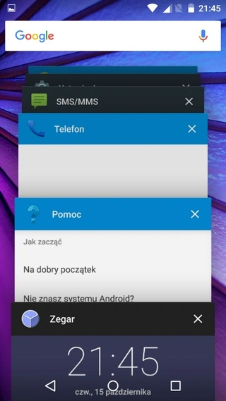 Moto G 2015 Wielozadaniowość