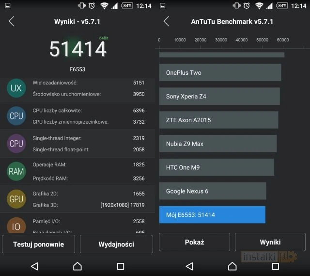 Test AnTuTu Sony Xperia Z3+