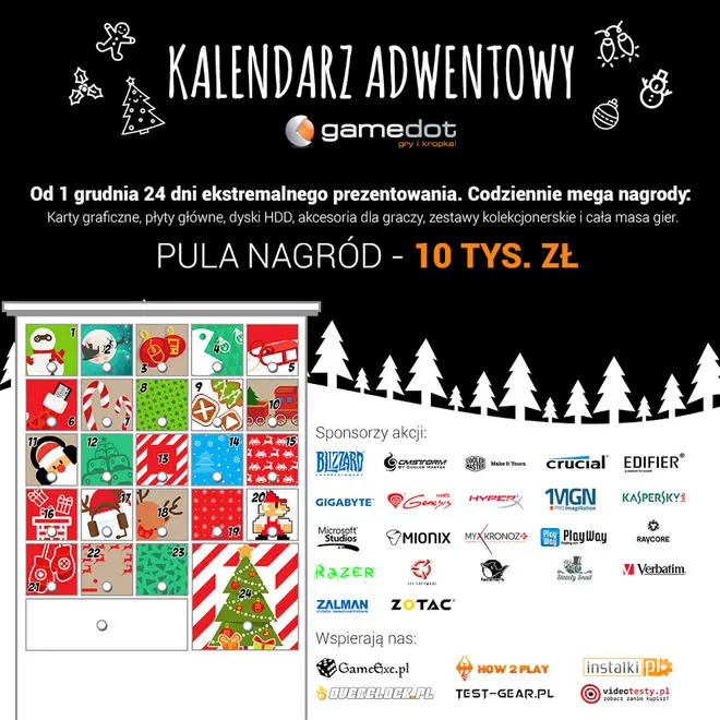 Kalendarz adwentowy Gamedot plakat